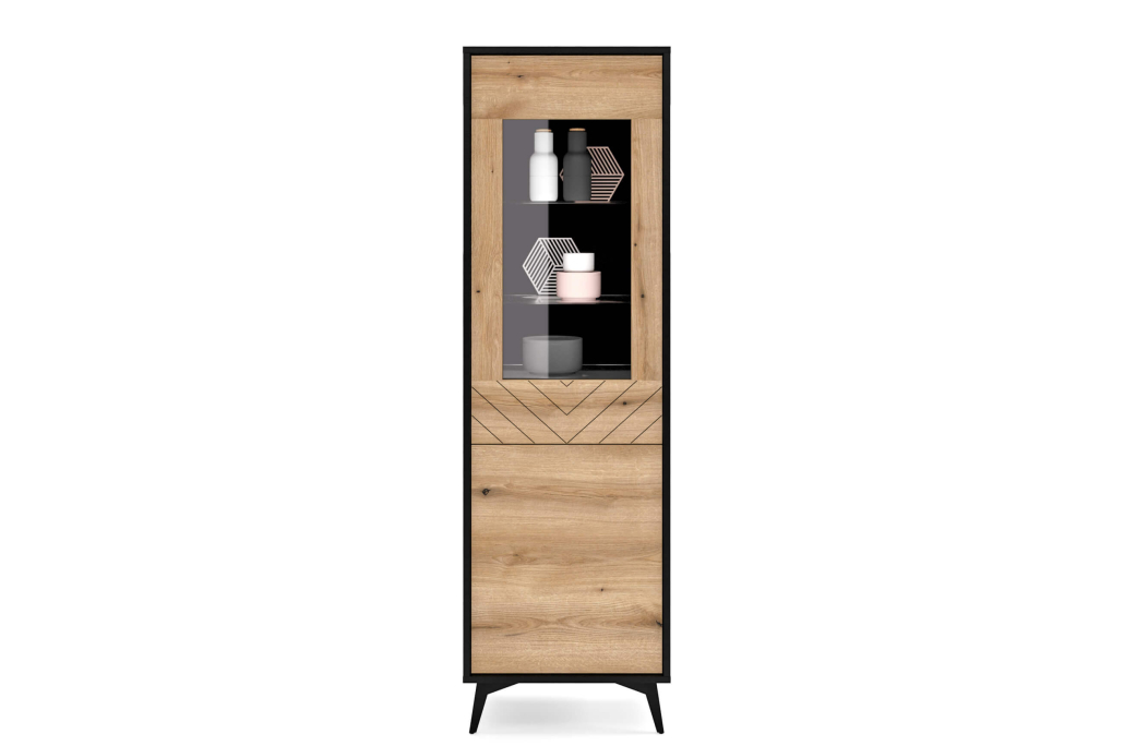 Vitrine VARENA 5 étagères et verre