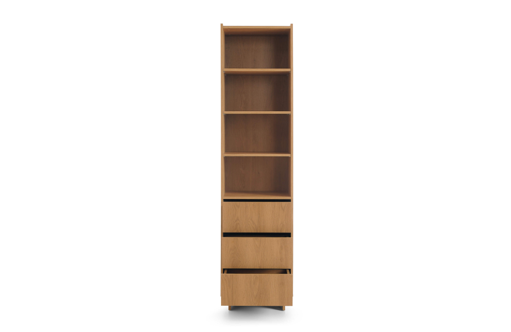 Bibliothèque CASSARA avec 3 tiroirs en bois