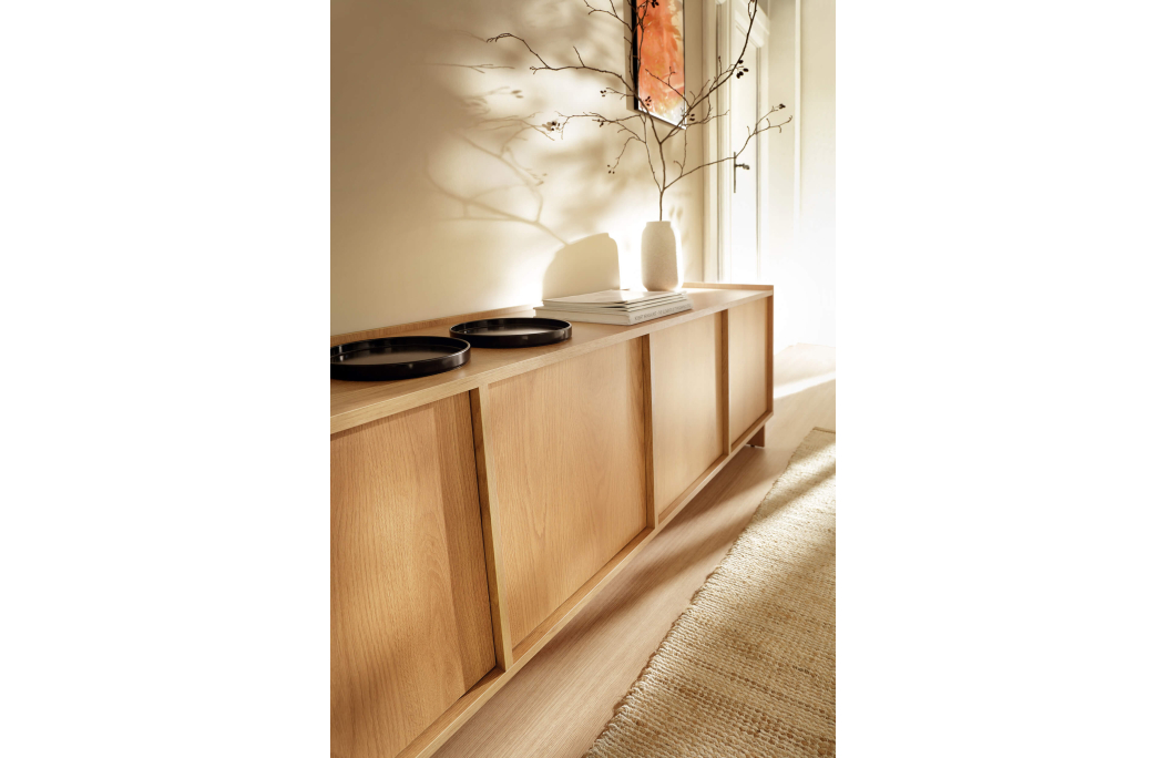 Buffet bas CASSARA 4 portes en bois