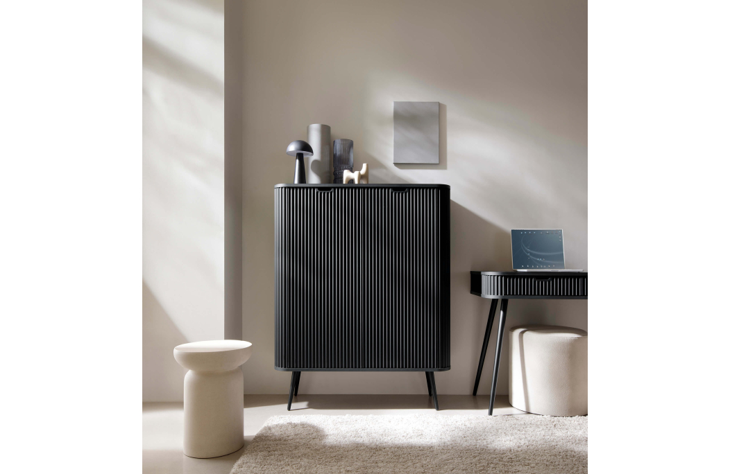 Buffet haut VELINA 2 portes et bois