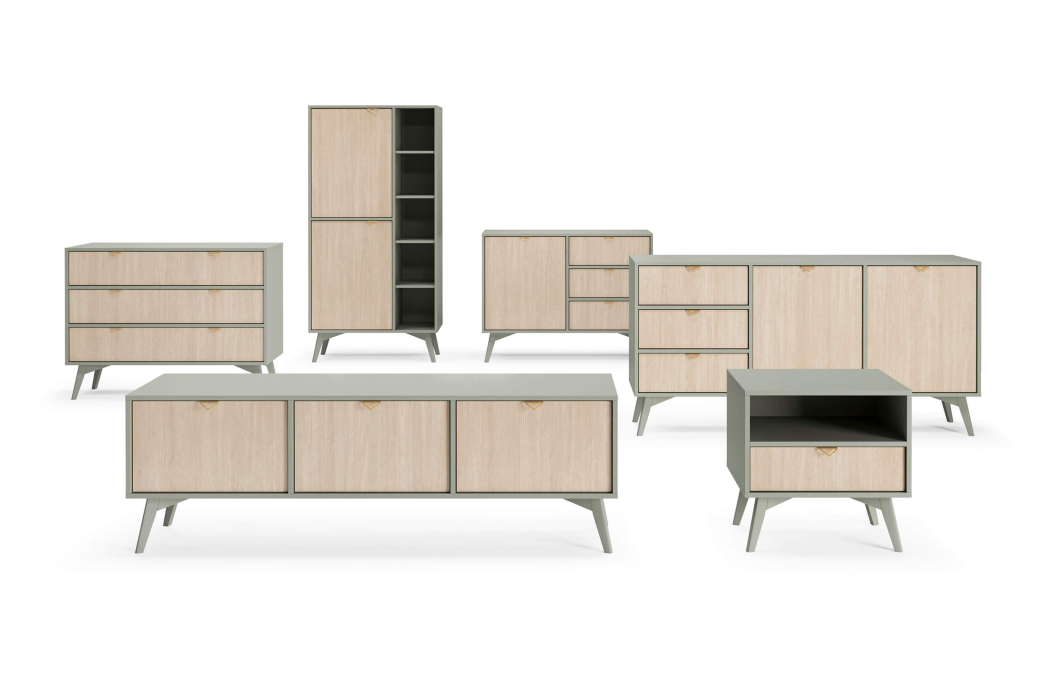 Buffet bas MUSEO 2 portes 3 tiroirs en bois