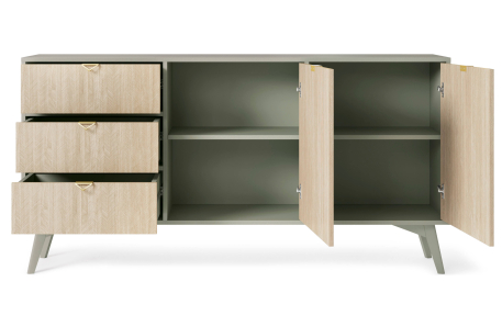 Buffet bas MUSEO 2 portes 3 tiroirs en bois