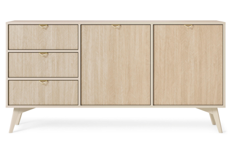 Buffet bas MUSEO 2 portes 3 tiroirs en bois