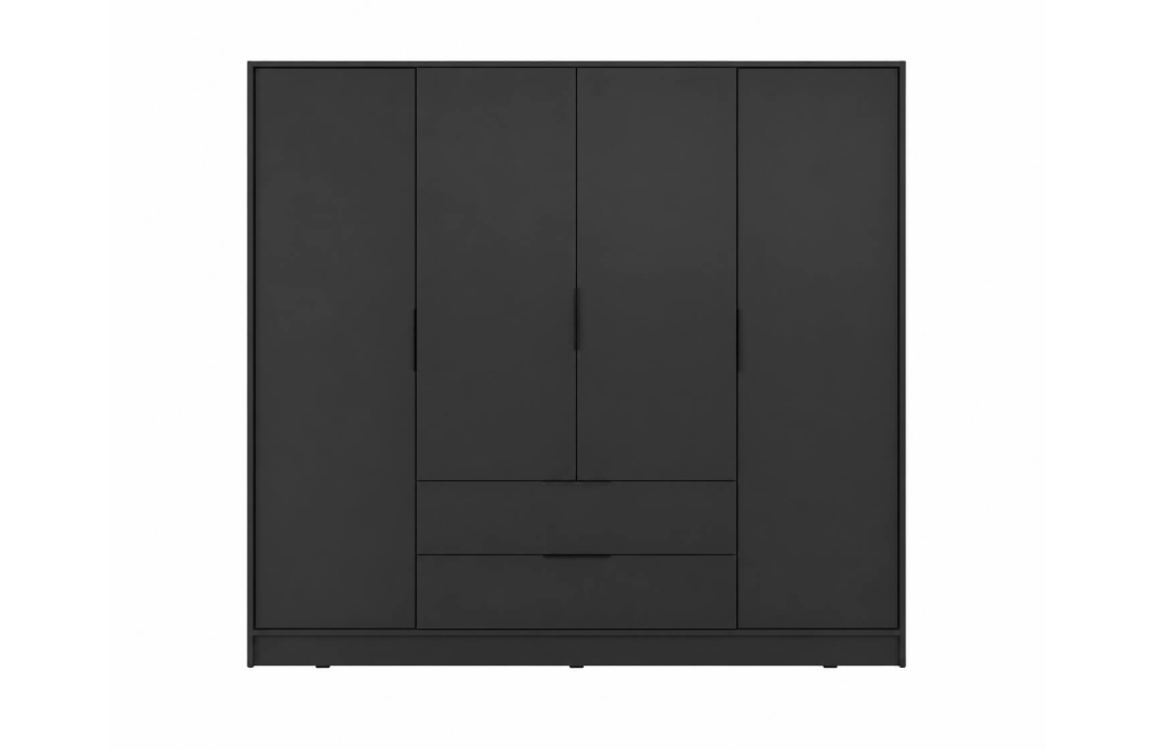 Armoire MIRAGE 4 portes 2 tiroirs avec penderie